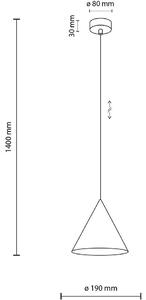 TK Lighting Cono Általános mennyezeti lámpa - Beépített Ledes Fényforrás , Réz