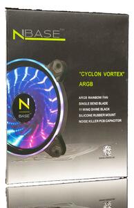 NBase Cyclon Vortex 120mm ARGB 11-Wing Silicone Silencer hűtő ventilátor (2476)