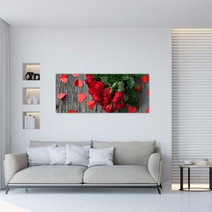 Kép - csokor rózsa (120x50 cm)