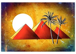 Festett egyiptomi piramisok képe (90x60 cm)
