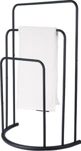Bathroom Solutions fekete fém álló törülközőtartó 49,5 x 75 cm