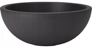 Osłonka okrągła czarna plastikowa na kwiaty 40x16 cm