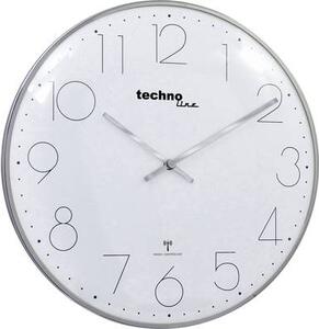 Techno Line (WT 8235 chrom-optik) Rádiójel vezérlésű Falióra 350 mm x 25 mm Króm