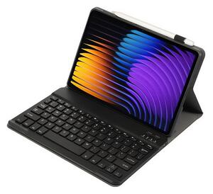 Gigapack Tok álló, bőr hatású (FLIP, bluetooth billentyűzet, asztali tartó, QWERTY, angol nyelvű) FEKETE Xiaomi Pad 7 / Pad 7 Pro (GP-169156)