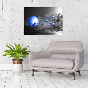 Világoskék gömbök képe (70x50 cm)