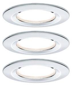 Fürdőszobai beépíthető lámpa 3 részes készlet LED LED 19.5 W IP44 Paulmann Nova Króm (fényes)