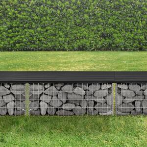 Gabion kerti pad 100 x 30 x 45 cm WPC fekete