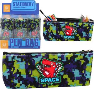 Ceruzatartó Space Dinosaur Pixels Blue Green 20x8 cm 21995
