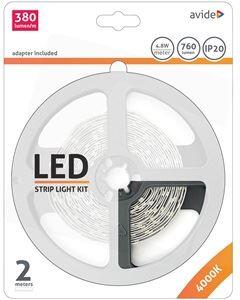 Avide LED szalag 12V 4.8W SMD2835 4000K IP20 2m (ABLSBL12V2835-60NW)