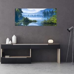 Egy hegyi tó képe (120x50 cm)
