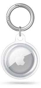 Szilikon védőtok és rögzítő kulcstartó Apple AirTag nyomkövetőhöz - átlátszó ( ECO csomagolás)