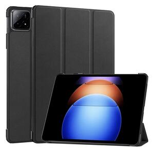 Gigapack Tok álló, bőr hatású (aktív FLIP, oldalra nyíló, TRIFOLD, asztali tartó) FEKETE Xiaomi Pad 6S Pro " csomagolás" (GP-157490)