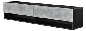 Függőszekrény Halmstad Falra szerelhető TV-szekrény 140 x 31 x 30 cm forgácslap fekete/beton hatású
