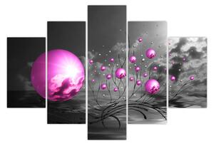 Rózsaszín gömbök képe (150x105 cm)