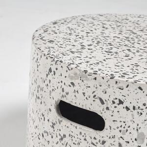Jenell fehér beton tárolóasztal, ⌀ 52 cm - Kave Home