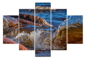 Részletes kép - víz a kövek között (150x105 cm)
