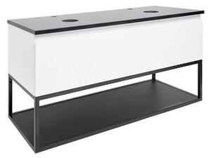Fürdőszoba szekrény takarólemezzel SAT B-Way 119x30x45 cm fehér fényű BWAY120WZF