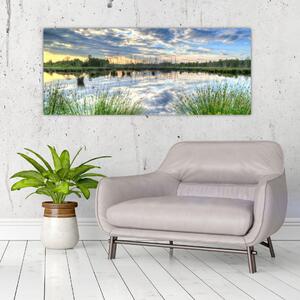 A tó és a nád képe (120x50 cm)