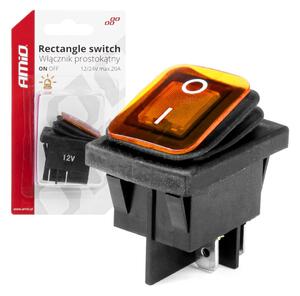 AMiO Kétállású Kapcsoló Sárga 12V/24V 20A (0503091)