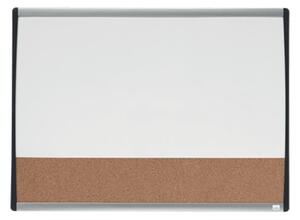 NOBO 1903810 Mágneses fehértábla parafatáblával 58,5x43cm - Barna/Fehér