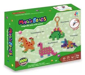 Magic Beads Kulcstartó készítő szett 1000 db gyönggyel és dinoszaurusz mintákkal