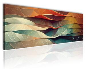 120x50 cm Csillám színes hullámok vászonkép