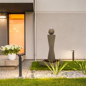 Blumfeldt Trafalgar, kerti szökőkút, 1,5 m, LED, üvegszálas cement, 4,5 kg, tufa