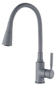 Invena Pogo, magas mosogató csaptelep 2 funkciós, szürke, INV-BZ-80-P05-L