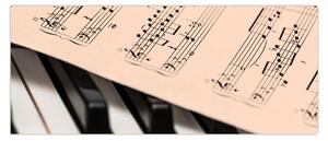 Zongora hangjegyekkel képe (120x50 cm)
