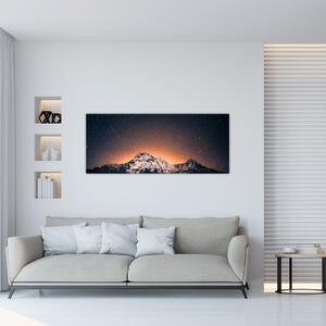 Egy éjszakai égbolt és a hegy képe (120x50 cm)