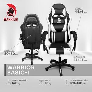 Warrior gamer szék, forgószék fehér (GAMER-BASIC-1-WHITE)