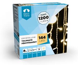 Dekortrend Crystalline Beltéri toldható LED fényfüggöny kiegészítő 1.2x1.2m - Meleg fehér
