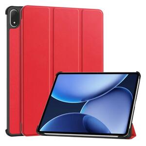 Tok álló, bőr hatású (aktív FLIP, oldalra nyíló, TRIFOLD, asztali tartó) PIROS OnePlus Pad 3 "Gigapack csomagolás" (GP-171806)