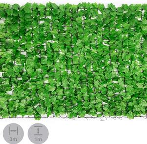 Blumfeldt Fency Bright Ivy, világoszöld, borostyán, kerítés, védelmet nyújt a kíváncsi tekintetekkel és a széllel szemben, 300 x 100 cm