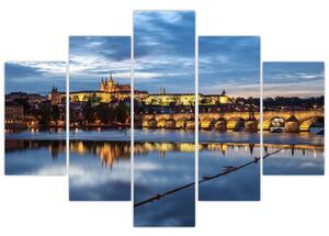 A prágai vár és a Károly-híd képe (150x105 cm)