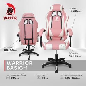 Warrior gamer szék, forgószék rózsaszín (GAMER-BASIC-1-PINK)