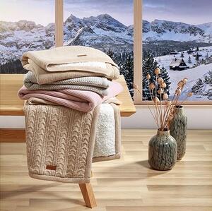 BabyOno Babatakaró Pamut/sherpa Kötött 75x100 cm Rózsaszín 1659/01