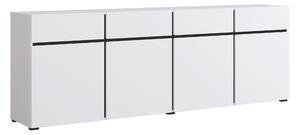 Komód Alfere 100, Laminált forgácslap, 78x225x40cm, Fekete, Fehér