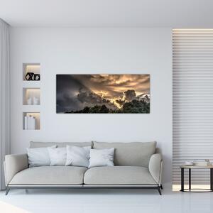A felhők és az erdő képe (120x50 cm)
