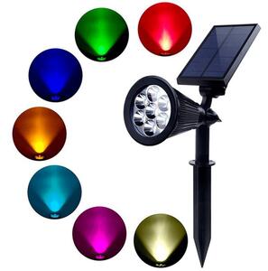 Kültéri napelemes RGB LED lámpa, kerti világítás (VLUX-L-001-06)