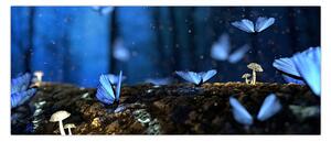 Kék pillangók képe (120x50 cm)