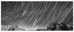 Fekete-fehér kép egy csillagos ég (120x50 cm)
