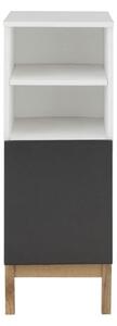 Fehér-fekete alacsony fürdőszoba szekrény 30x86 cm Mirza - Støraa