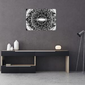 Fekete-fehér díszek képe (70x50 cm)
