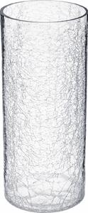 Jarrón Cilíndrico De Vidrio Craquelado H30cm