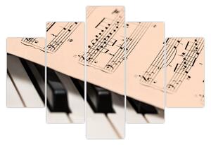 Zongora hangjegyekkel képe (150x105 cm)