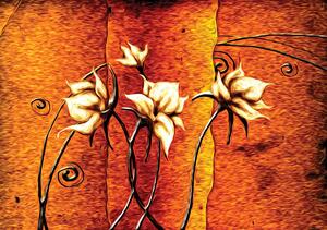 Fotótapéta - Művészi virágok (152,5x104 cm)