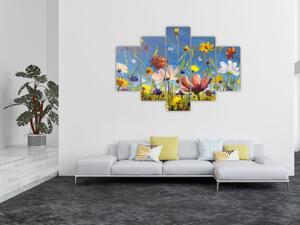 Festett kép egy virágzó rét (150x105 cm)