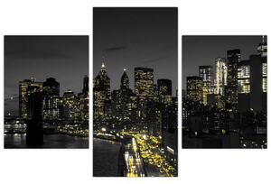 Egy éjszakai metropolisz képe (90x60 cm)