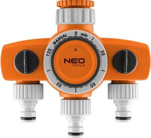 NEO Mechanikus Öntözőidőzítő Óra, 3 Utas, Max. 120 Perc